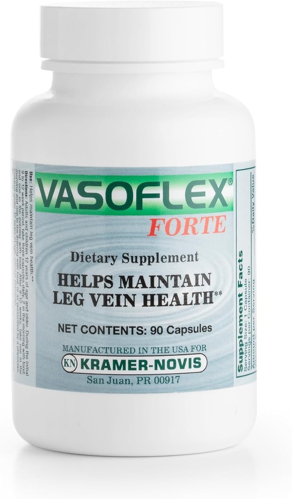 Συμπληρώματα υγείας Vasoflex-Forte® Leg Vein. Μείγμα βιταμίνης C, Butcher's Broom Root Extract, και Hesperidin. Βιταμίνη C και Herb Root Extract συμπλήρωμα βοηθά στη διατήρηση της υγείας πόδι Vein. 90 Καψάκια