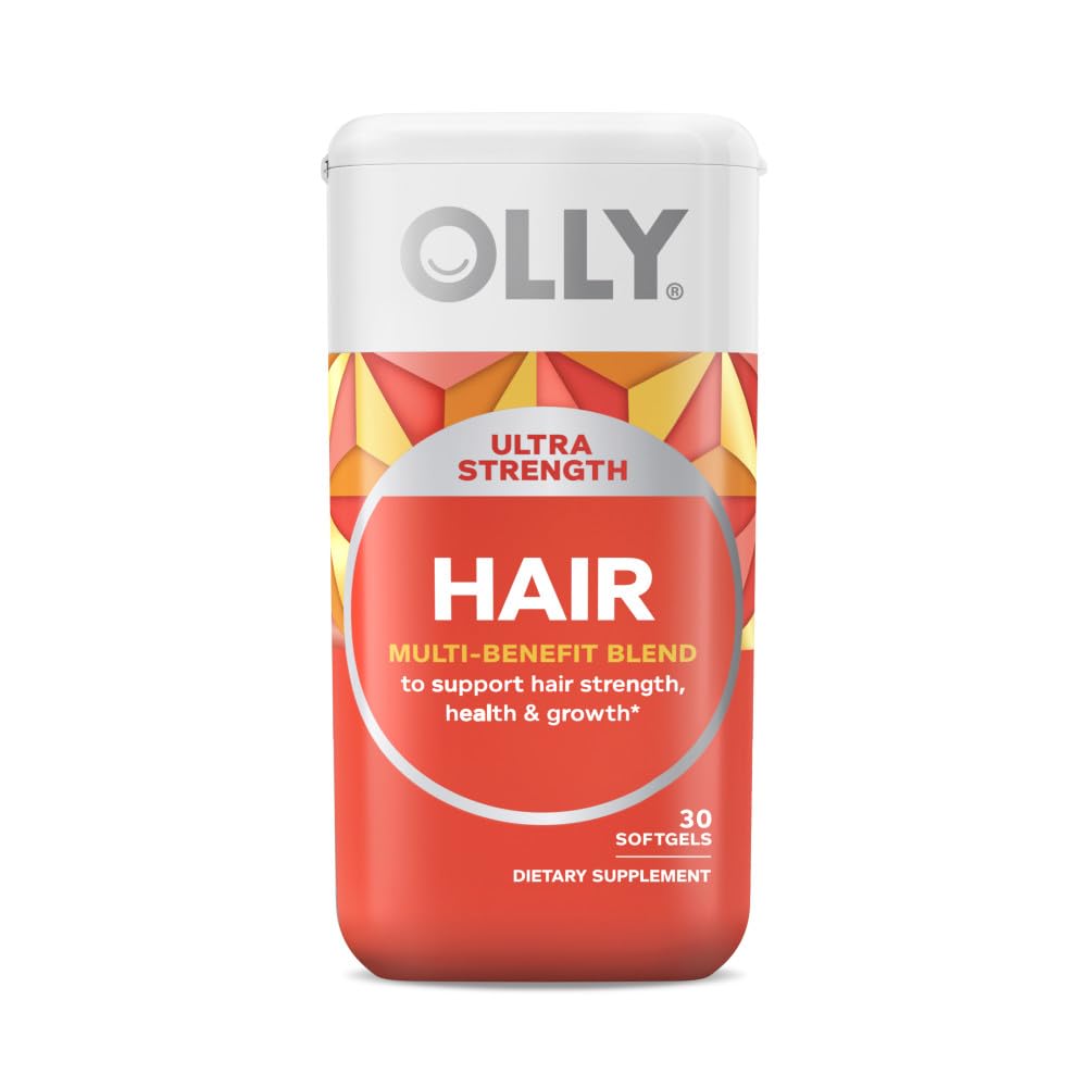 OLLY Hair and Skin Vitamin Bundle - Ultra Strength Μαλλιά Softgels με Βιοτίνη, Κερατίνη, Βιταμίνες B12, D και Flawless Complexion Gummy με Βιταμίνες Α, Ε, Ψευδάργυρο για Καθαρό Δέρμα - 30 και 50 Count