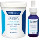 Klaire Labs Ther-Biotic Synbiotic Probiotic (30 Capsules) & Micellized Vitamin A Liquid (1 oz / 600 Servings) 5000 IU Bundle - Digestive Health & Immune Support - Hypoallergenic 2 Product Set