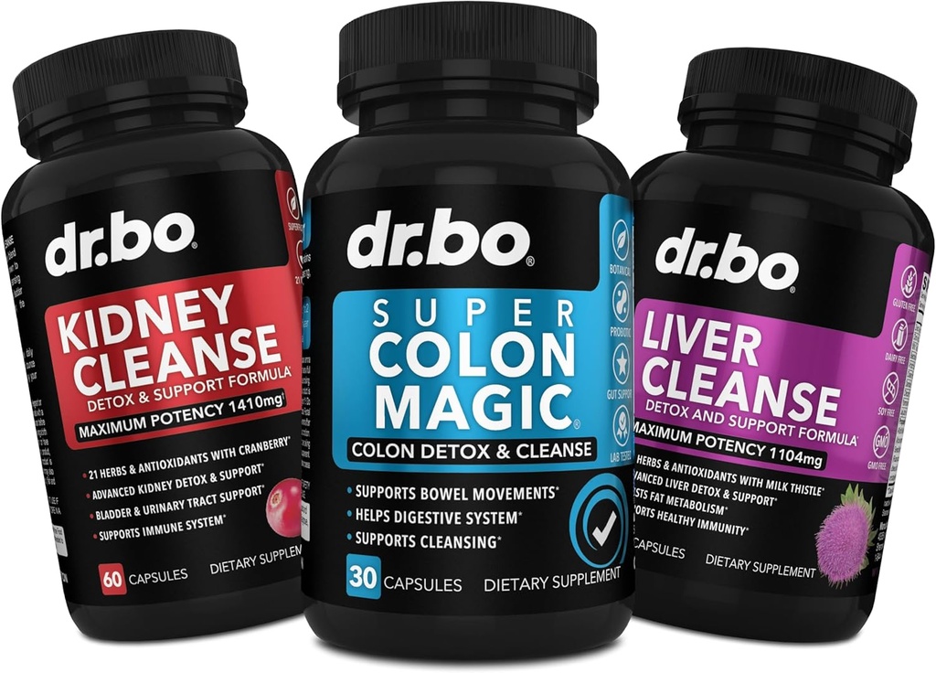 Καθαριστικό του παχέος εντέρου Detox & Kidney Liver Cleanse - 15 ημέρα χάπια καθαρισμού του παχέος εντέρου Probiotic, συμπλήρωμα ηπατικής αποτοξίνωσης νεφρών - Συμπληρώματα κίνησης του εντέρου, νεφρά, ούρα ουροδόχου κύστης