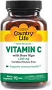 Country Life Vitamin C 1000mg με Rose HIPS – Συμπλήρωμα Ανοσολογικής Υποστήριξης Release Αντιοξειδωτική Προστασία – Vegan, Χωρίς Γλουτένη, Συντηρητικά- 90 δισκία
