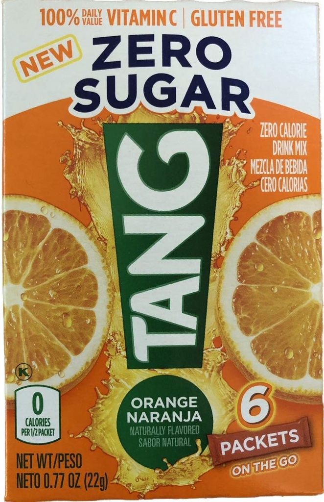 Tang On The Go! Πορτοκαλί Naranja βιταμίνη C ποτό Mix 6 εύκολα ανοικτά πακέτα (πακέτο των 4)