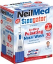 NeilMed Sinugator Cordless Pulsating Nasal Wash Kit με έναν ερεθιστή, 30 Premixed Packets και 3 μπαταρίες AA (Pack of 1)