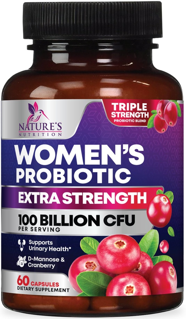 Probiotics for Women Digestive Health Support - 90 Billion CFU Γυναικεία Προβιοτικά, 16 Strains, Cranberry, Κολπικό Προβιοτικό με Πρεβιοτικά, PH, Ανοσοποιητικό, Ούρων, & Γυναικεία Υποστήριξη Υγείας, 60 Κάψουλες