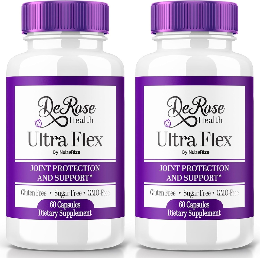(2 Πακέτο) κάψουλες Ultra Flex, Advanced Joint support Supplement, Ultra Flex Natural Joint Health Formula, Max Strength Pills για την κοινή ευεξία και κινητικότητα, UltraFlex Vitamin Reviews (120 Κάψουλες)