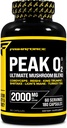 Primaforce Peak O2 Performance Mushroom Powered Oxygen Abvorvation Booster (180 Κάψουλες) (2.000 mg ανά υπηρεσία, 60 υπηρεσίες) - Αθλητική Απόδοση συμπλήρωμα, Ultimate Mushroom Blend