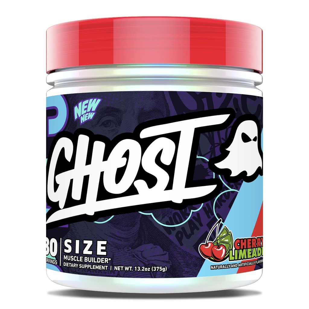 GHOST μέγεθος μυών Builder Dietary Supplement - Cherry Limeade, 30 υπηρεσίες – Υποστήριξη μυϊκή ανάπτυξη & δύναμη Κτίριο για άνδρες και γυναίκες - Creatine & Betaine - Χωρίς ζάχαρη & γλουτένη