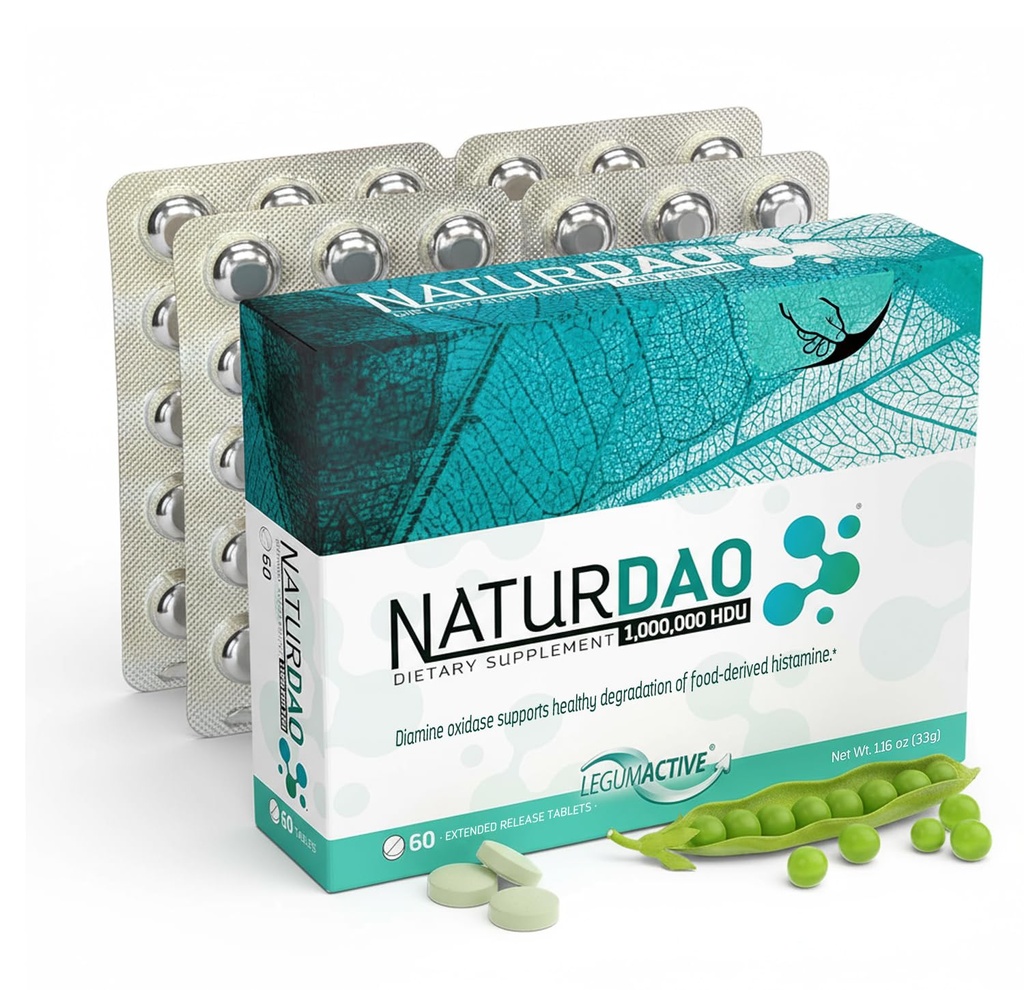 NATURDAOCOM ΝΟΜΙΚΗ NATURDAO® DAO Enzyme 1.000.000 HDU ανά δισκίο - DAO Enzyme Supplement - Histamine Block - Diamine Oxidase - Food In ανοχή - 60 δισκία παρατεταμένης αποδέσμευσης