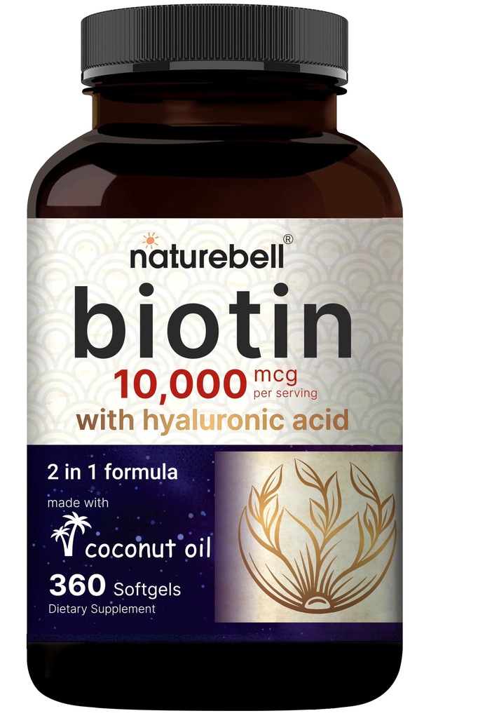 NatureBell Biotin 10000mcg + Υαλουρονικό οξύ 25mg 
