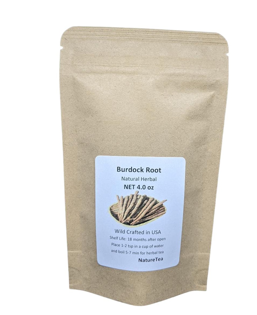 Burdock Root - Arctium lappa Roasted Loose Burdock Root Cut 100% from Nature (4 oz)