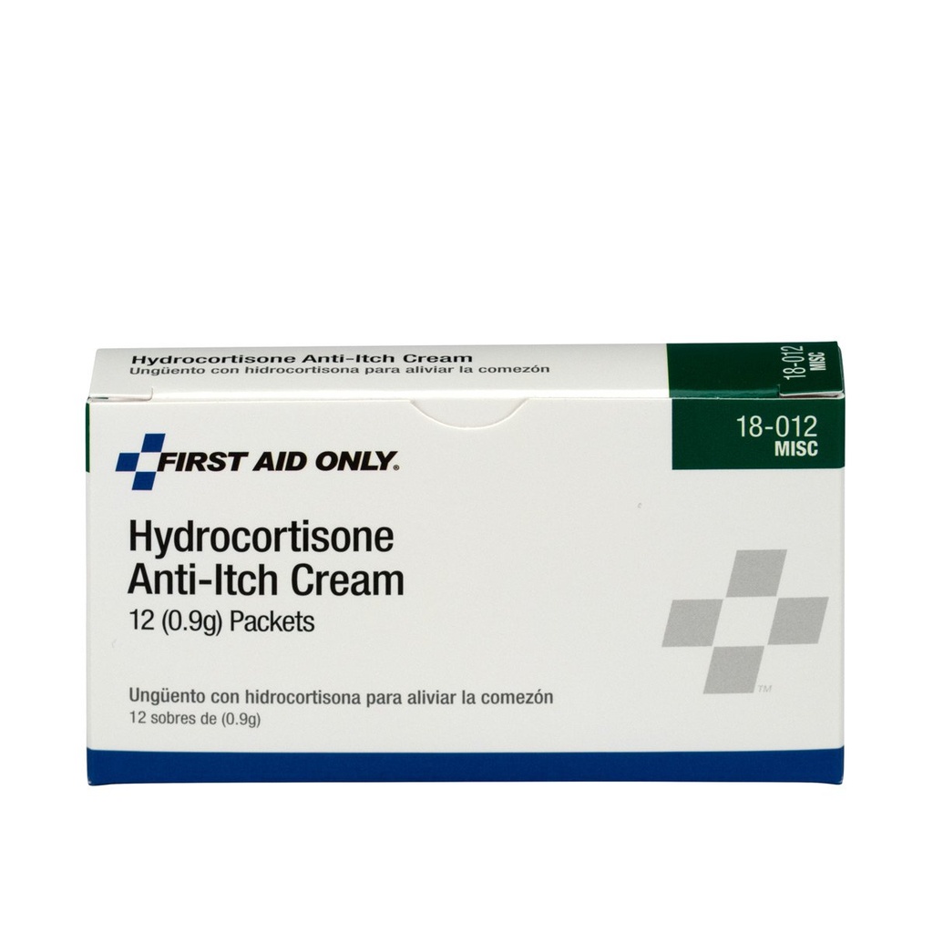 Πρώτες Βοήθειες Μόνο 18-012 Hydrocortisone Cream Packets, 12 Count