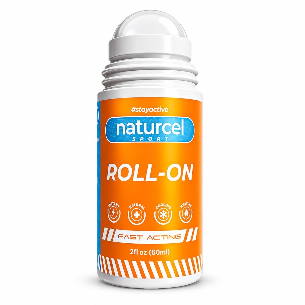 Sport Roll-On, 2FL OZ, Topical Reliever για τους πόνους και τους πόνους των μυών και αρθρώσεων, Ψύξη, γρήγορη δράση, Mess Free Massage Roller, Άχρωμο