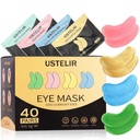 Μάσκα ματιών 40 Pairs για μαύρους κύκλους, Puffy Eyes, undereye τσάντες, Wrinkles, Μάσκα ματιών επιθέματα με 24K χρυσό, υαλουρονικό οξύ, Rose & Aloe Vera, περιποίηση ματιών για άνδρες & γυναίκες δώρο