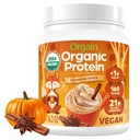 Orgain Organic Vegan Protein Powder, Pumpkin Spice Seasonal Flavor - 21g φυτικής πρωτεΐνης, 5g Prebiotic Fiber, No Lactose Ingredients, No Added Sugar, Non-GMO, For Shakes & Smoothies, 1,02 lb