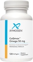 XYMOGEN CoQmax Omega 50 mg - CoQ10 + Fish Oil Omega 3 συμπλήρωμα - Διπλής δράσης υποστήριξη της καρδιάς - Συνένζυμο q10 + Εξειδικευμένο ιχθυέλαιο για 3X μεγαλύτερη απορρόφηση της EPA DHA (120 Softgels)