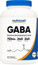 Nutricost GABA (Gamma Aminobutyric Acid) 750mg, 240 κάψουλες, 240 μερίδες - Μη ΓΤΟ, Χωρίς γλουτένη
