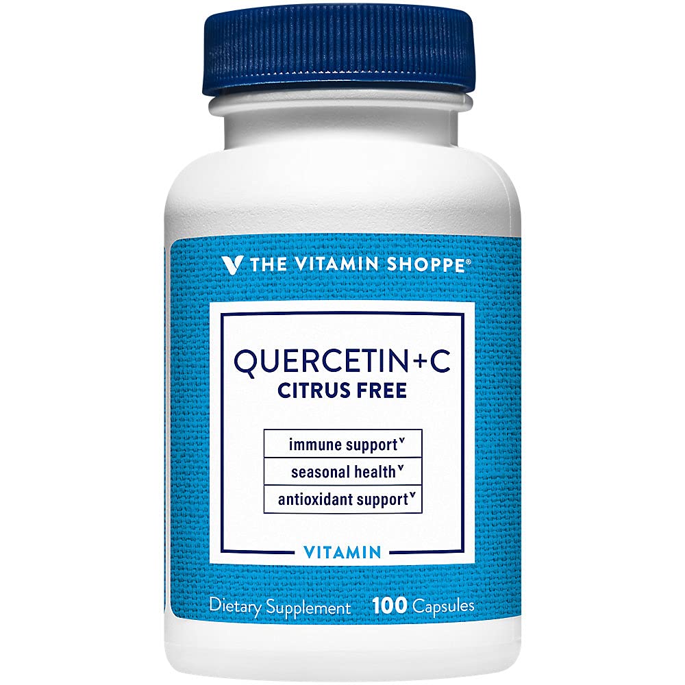 Η βιταμίνη Shoppe Quercetin + βιταμίνη C, Citrus Free, Αντιοξειδωτικό που υποστηρίζει ένα υγιές ανοσοποιητικό για όλες τις εποχές (100 κάψουλες)