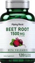 Piping Rock Beet Root Capsules | 1500 mg | 120 Pills | Herbal Extract Supplement for Men and Women | Beta Vulgaris | Non-GMO, Gluten Free