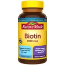 Nature Made Biotin 1000 mcg Softgels, Biotin Vitamins Συμπλήρωμα διατροφής, Υποστηρίζει υγιή μαλλιά & δέρμα, 120 Softgels, 120 Ημέρα προσφοράς