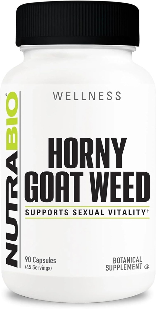 NutraBio Horny κατσικίσιο συμπλήρωμα εκχυλίσματος, 500mg - για τους άνδρες και τις γυναίκες, βοηθά στην υποστήριξη της ενέργειας και της ζωτικότητας, 90 κάψουλες λαχανικών