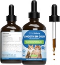 Pet Wellbeing Smooth BM Gold for Dog & Cats - Ανακουφιστικό για τη δυσκοιλιότητα & Αποσκληρυντικό για το σκουφάκι, Υποστηρίγματα Υγιεινές Κινήσεις Bowel - Φυσικό συμπλήρωμα βοτάνων 4 oz (118 ml)