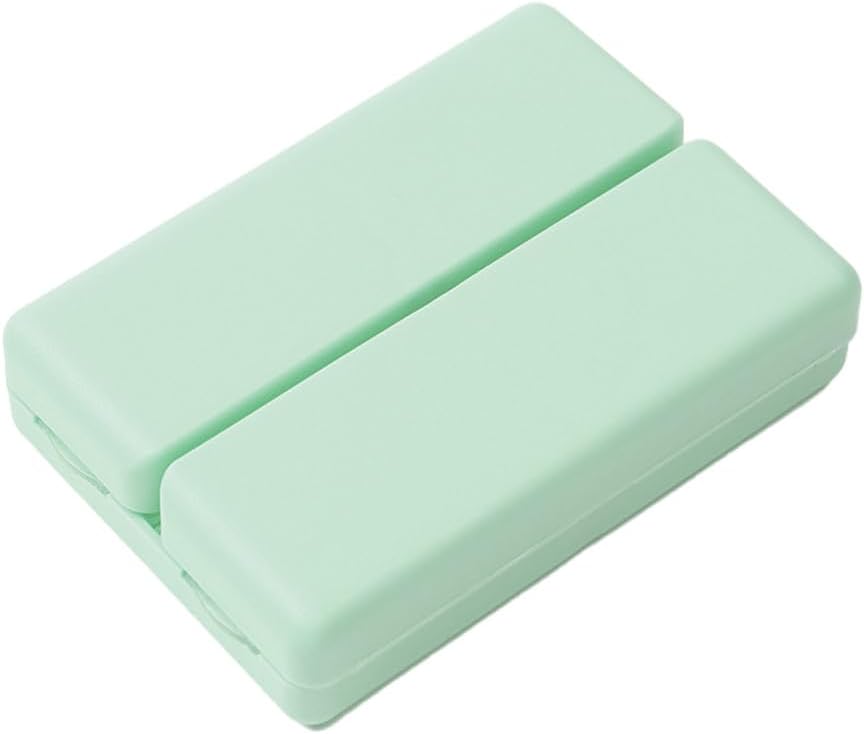 Διοργανωτής διπλών μαγνητικών χαπιών, Διοργανωτής ημερήσιων χαπιών με 7 εμπορευματοκιβώτια χαπιών για πορτοφόλι τσέπης με διπλή Lid για χάπια, βιταμίνη, ιχθυέλαιο, συμπληρώματα (πράσινο)