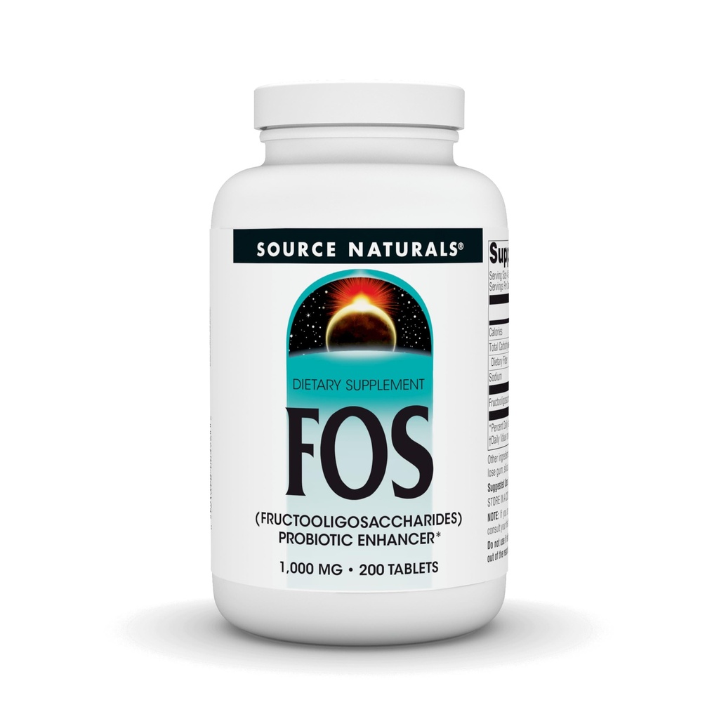 Πηγαία φυσικά FOS 1000 mg φρουκτοολιγοσακχαρίτες Probiotic Enhancer - 200 δισκία