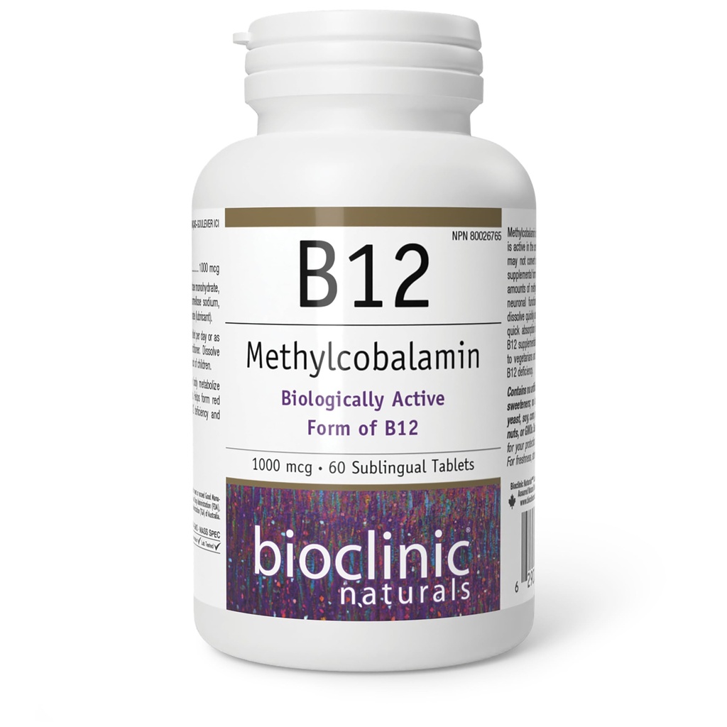 Βιοκλινικά Φυσικά - B12 Μεθυλοκοβαλαμίνη 1000 mcg 60 loz
