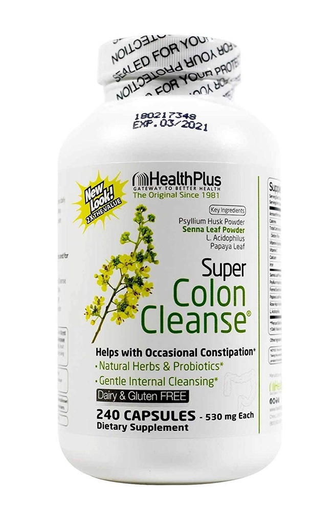 Health Plus Super Colon Cleanse, κάψουλες Laxative, 240-Count