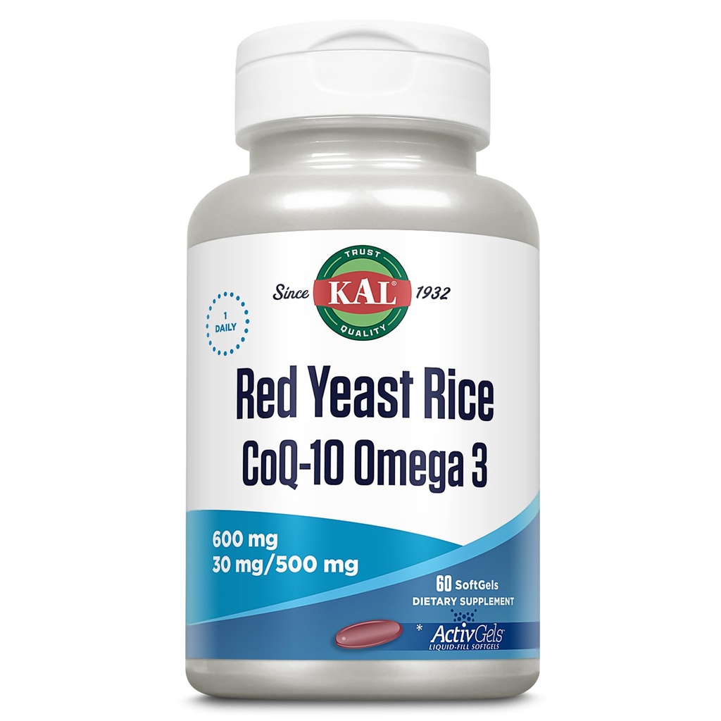 KAL Red Yeast Rice COQ10 Ωμέγα 3, 60 κόμης