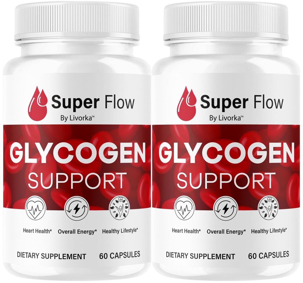 (2 Πακέτο) Super Flow Glycogen - SuperFlow Glycogen Υποστήριξη Κάψουλες, Super Flow, Glycogen Υποστήριξη Super Flow, Επίσημη ΔείπνοFlow Glycogen Υποστήριξη, Super Flow Glyco Βελτιστοποιητής, 60 Κάψουλες για 2 Μήνες