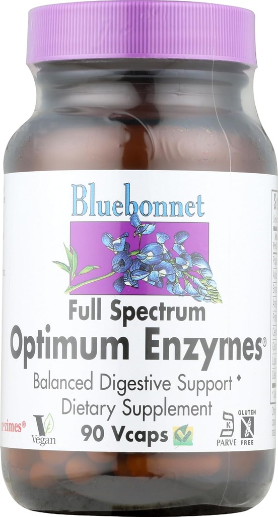 BlueBonnet Full Spectrum Optimum Ένζυμα Χορτοφαγικά Κάψουλες, 90 Count