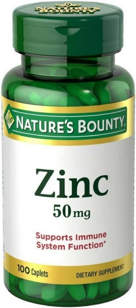 Φυσικός Ψευδάργυρος 50 mg Caplets 100 ea