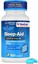 GenCare - Sleep Aid Diphenhydramine HCL 25mg Blue Caps (100 Caplets) - Μη Συνηθισμένα Χάπια Νύχτας για Ενήλικες να Κοιμούνται Πιο γρήγορα & Κοιμούνται Βαθιά Μέσα από τη Νύχτα - Βοηθήματα Ύπνου