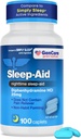 GenCare - Sleep Aid Diphenhydramine HCL 25mg Blue Caps (100 Caplets) - Μη Συνηθισμένα Χάπια Νύχτας για Ενήλικες να Κοιμούνται Πιο γρήγορα & Κοιμούνται Βαθιά Μέσα από τη Νύχτα - Βοηθήματα Ύπνου
