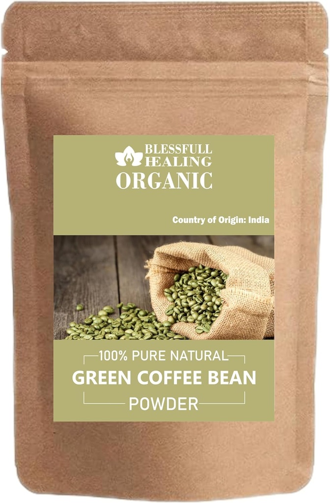 Βιολογικό Πράσινο Coffee Bean σκόνη 100% καθαρό φυσικό 100 γραμμάρια / 3,52 oz
