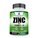 American Standard Συμπληρώματα ψευδάργυρος 100mg, βιταμίνη C 1000mg, και βιταμίνη D3 5000 IU (125mcg) ανά υπηρεσία - Χωρίς γλουτένη, μη ΓΤΟ, 120 κάψουλες, 60 εξυπηρετούν