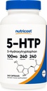 Nutricost 5-HTP 100mg, 240 κάψουλες χορτοφάγων (5-υδροξυθρυπτοφάνη) - Μη ΓΤΟ & Χωρίς γλουτένη