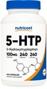 Nutricost 5-HTP 100mg, 240 κάψουλες χορτοφάγων (5-υδροξυθρυπτοφάνη) - Μη ΓΤΟ & Χωρίς γλουτένη