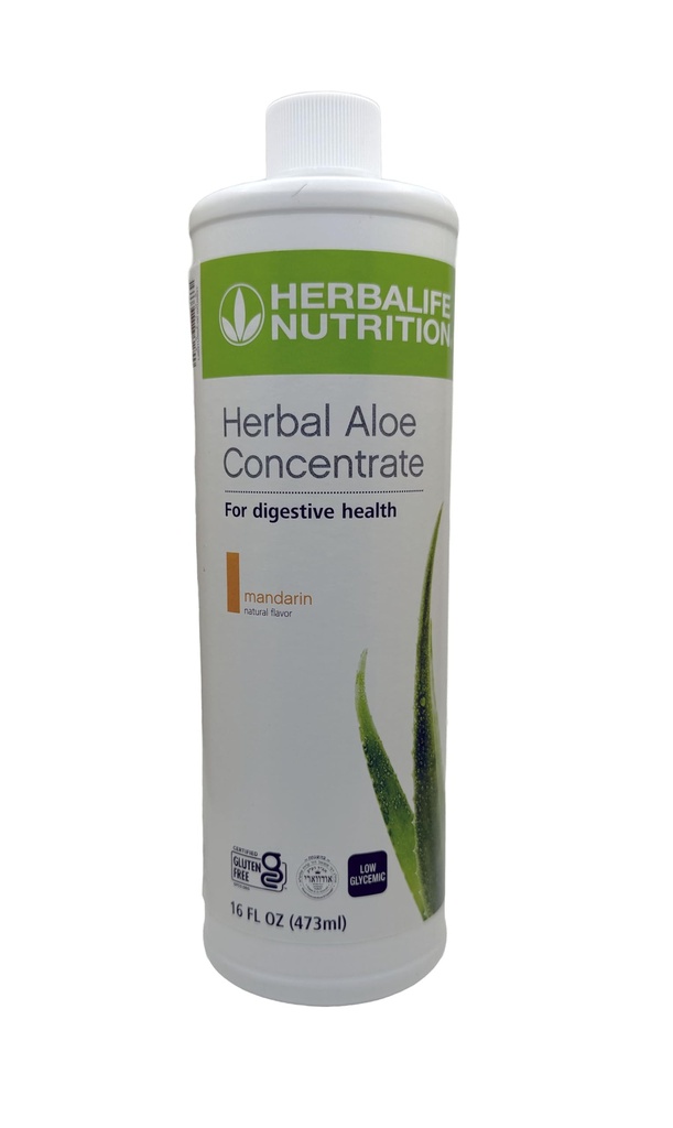 Herbalife Aloe συμπυκνωμένο Pint: Mandarin Flavor 16 FL Oz (473 ml) για Digestive Health με Αλόη Premium-Quality, Χωρίς γλουτένη, 0 Θερμίδες, 0 Ζάχαρη, Φυσικά Γεύση