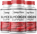(3 Pack) Εύκολη ροή γλυκογόνο, EasyFlow Glycogen Υποστήριξη κάψουλες, Glyco Optimizer Formula, Φυσικό καθαριστικό δοχείο αίματος, Premium Easy Flow Glycogen Υποστήριξη (180 κάψουλες)
