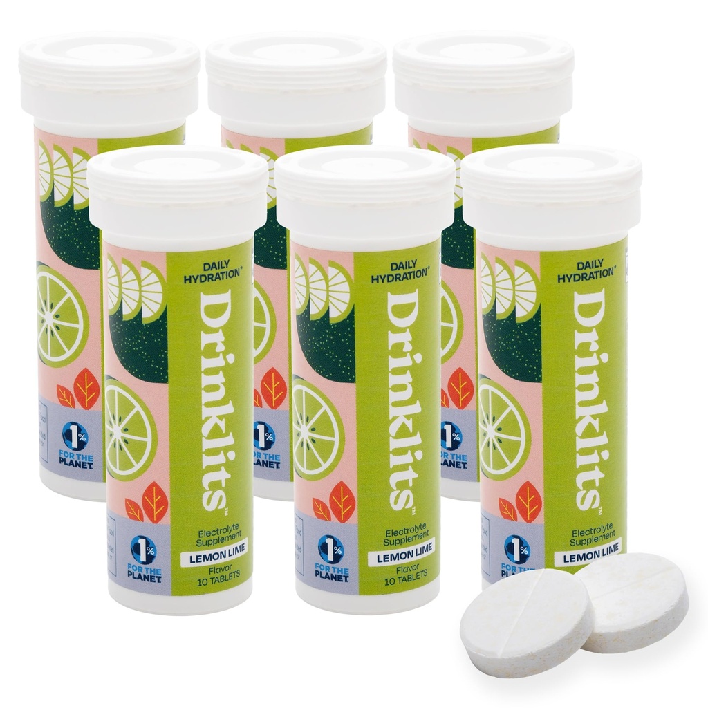 Ποτά Λεμόνι Lime Electrolyte Fizzy Hydration Tablets (6) Tube Bundle 