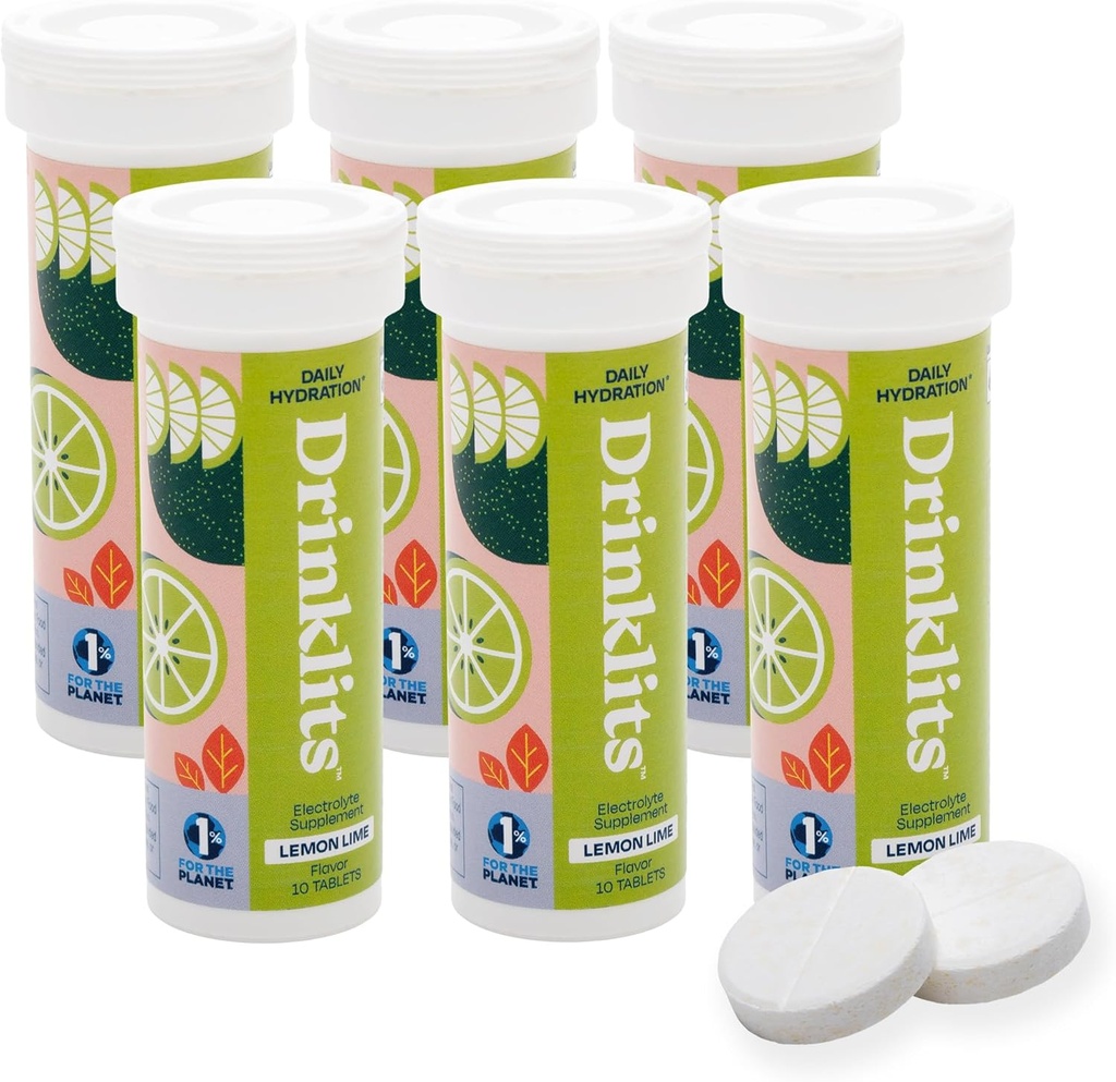 Ποτά Λεμόνι Lime Electrolyte Fizzy Hydration Tablets (6) Tube Bundle 