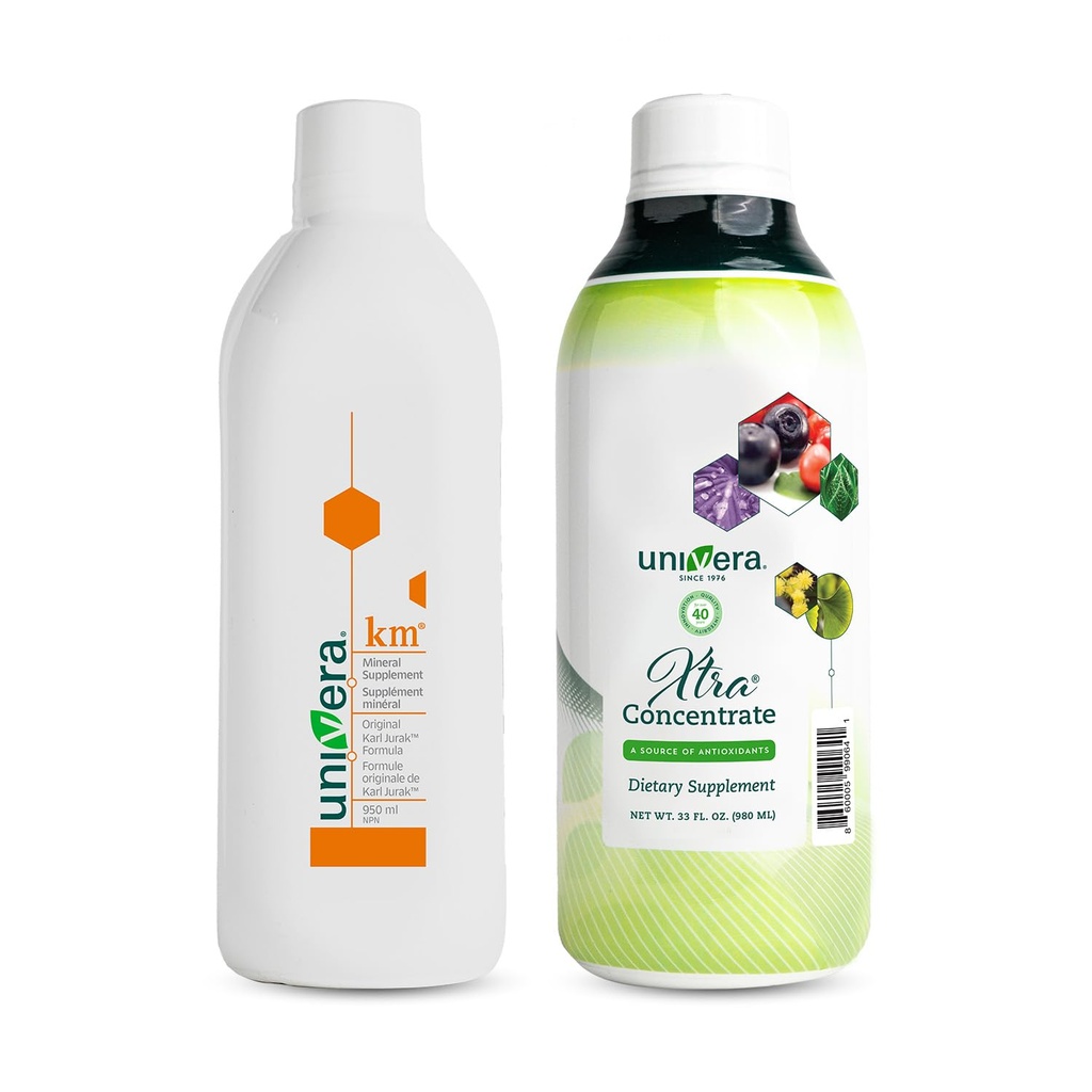 Univera Essentials Pack km, Υγρό Κάλιο Υποστήριξη Xtra Πυκνότητα, Βιταμίνη Β Σύμπλεγμα, Ζωτική Ενέργεια, 15 Όλα-Φυσικά Συστατικά, Διαχείριση Στρες, Βελτίωση Κοινή Υγεία, Ενισχυμένη μια