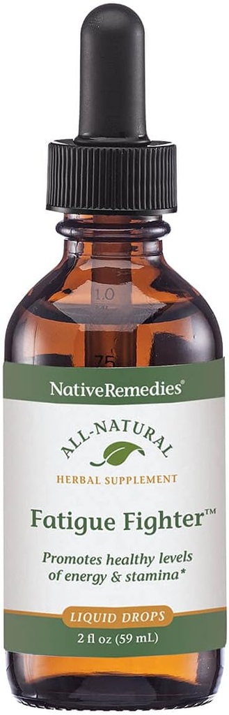 Native Remedies Fatigue Fighter - All Natural Herbal Supplement for Energy Support, Stamina and Vitality - 59 mL