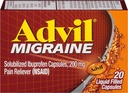 Advil Ημικρανία Υγρά Καψάκια - 20 ct, Συσκευασία των 6