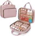 Damero Pill Bottle Organizer Bag, Travel Medicine Bag Organizer, Medicine Organizer και αποθήκευση για χάπια, βιταμίνη, ιχθυέλαιο, ιατρικά συμπληρώματα για γυναίκες και άνδρες, Misty Rose
