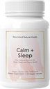 Nourished Natural - Calm + κάψουλες ύπνου για βαθιά ξεκούραση & χαλάρωση με Ashwagandha, χαμομήλι, εκχύλισμα ταρτ κεράσι, passionflower, L-theanine, & Magnesium - 60 κάψουλες