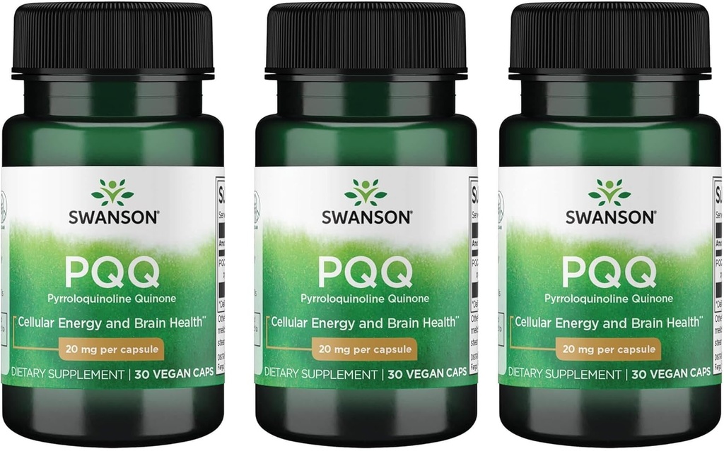 Swanson Pqq Pyrroloquinoline Quinone 20 mg 30 Veg Caps (3 Pack)