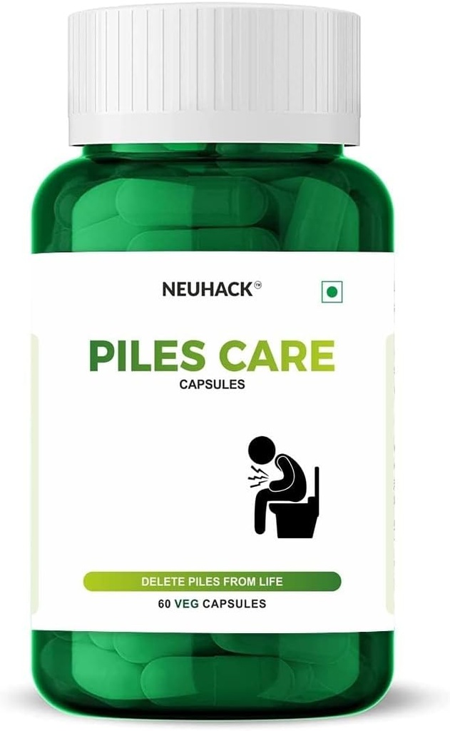 Sheltr Piles Care Φυτικές κάψουλες για Colon Health- Ayurvedic Piles συμπλήρωμα 